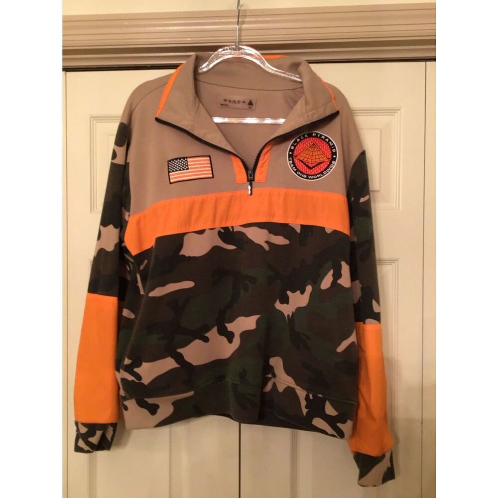 Black Pyramid Orange & Camo Pullover